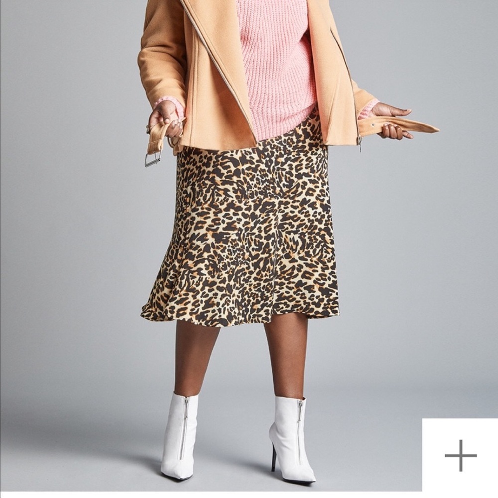 Eloquii Leopard Print Skirt Size 18 NWT